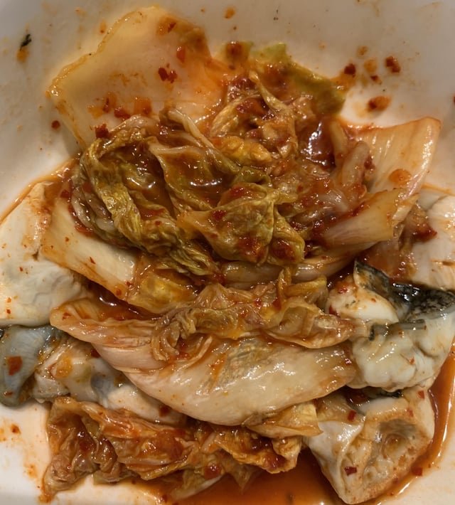 Oyster kimchi.