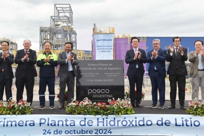 POSCO completes lithium hydroxide plant in Argentina