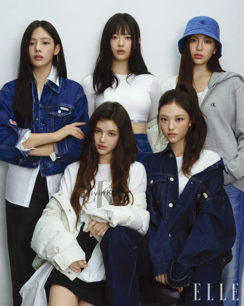 K-Pop Sensation NewJeans Stuns in ELLE Korea x Calvin Klein Collaboration