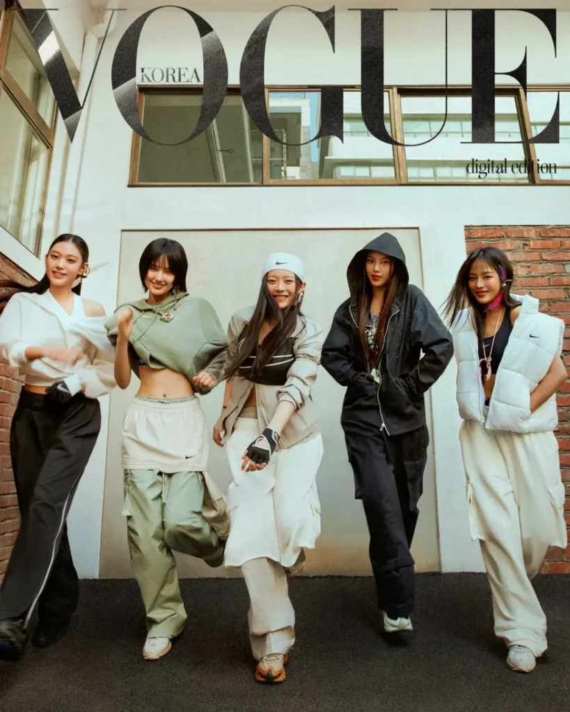 NewJeans Dazzles in Retro-Inspired Nike Collaboration for Vogue Korea