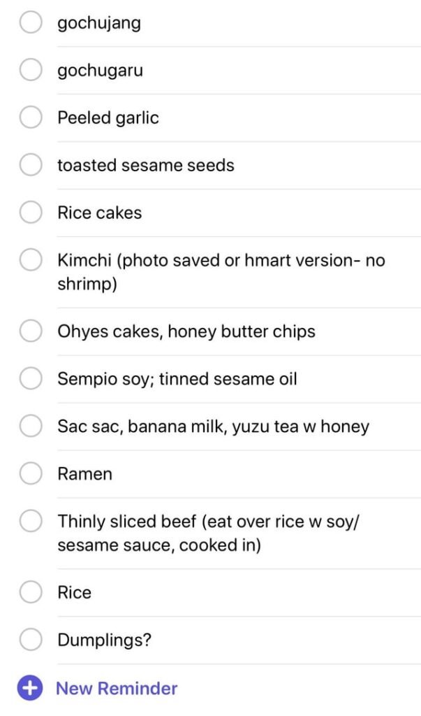 Going to hmart for the first time, does this list look good?