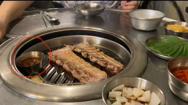What is this dipping sauce on the KBBQ grill in Seoul?