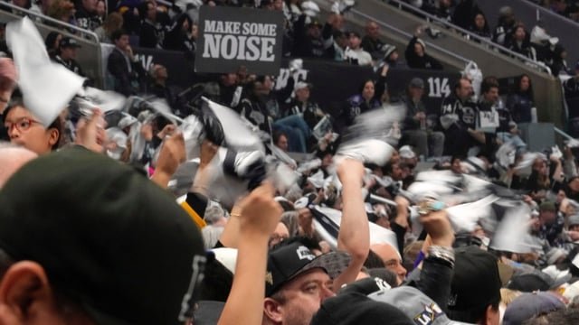 A Korean senior citizen harmonica group has become a playoff hockey good luck charm for the LA Kings.