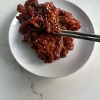 Fried enoki with yangnyeom sauce