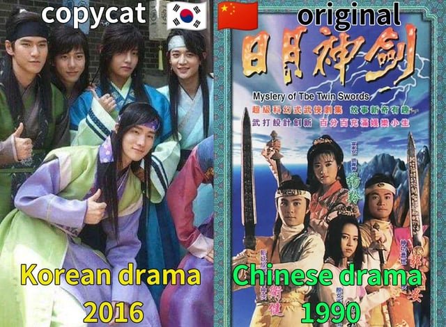 Found a strange corner of chinese twitter accusing korean of “stealing”…