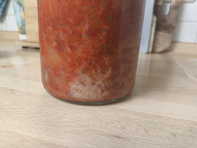 White spot in bottom of jar