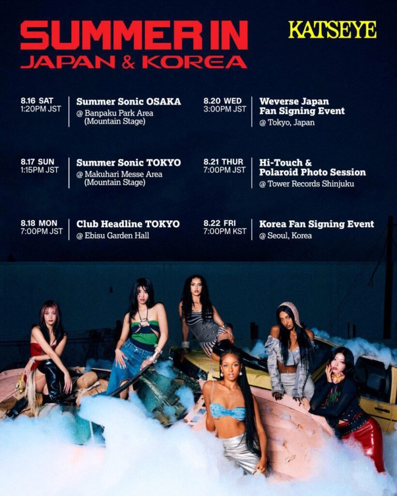 KATSEYE Ignites Summer 2025 with Japan and Korea Promotions, New Gabriela Remix, and Beautiful Chaos North American Tour