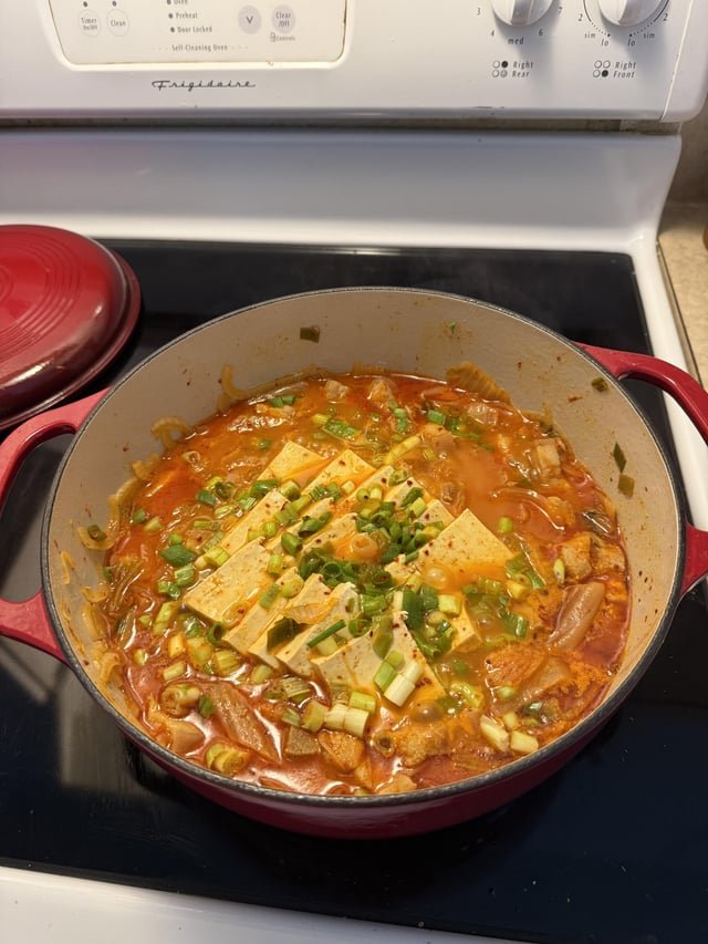 First time making kimchi-jjigae! Came out pretty good