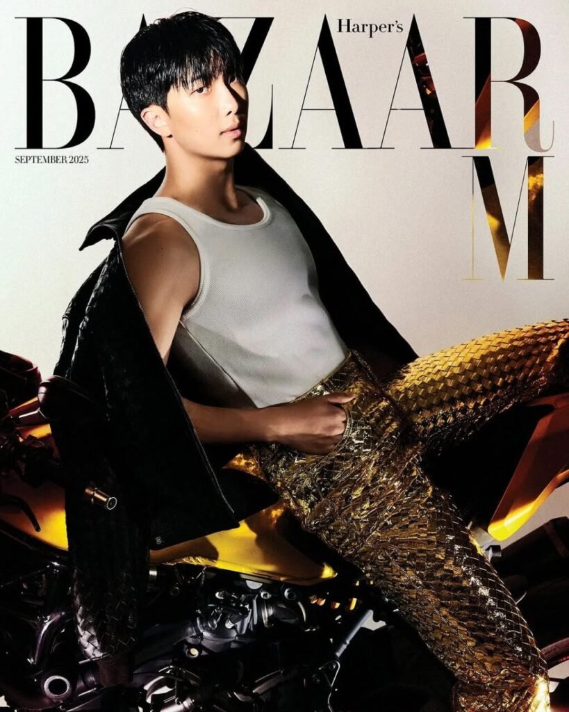 BTS RM Takes the Spotlight in Harper’s Bazaar Korea September 2025 with Bold Bottega Veneta Fashion