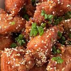 Korean fried chicken and kimchi!