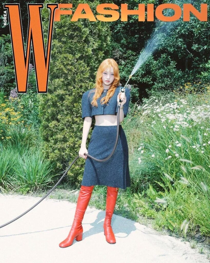 Suggested Title:”Minnie of I-DLE Radiates Bold Elegance in W Korea x Miu Miu September 2025 Digital Cover