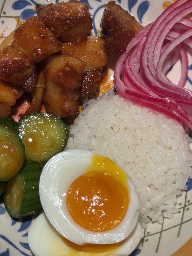 Gochujang and soy glazed pork belly