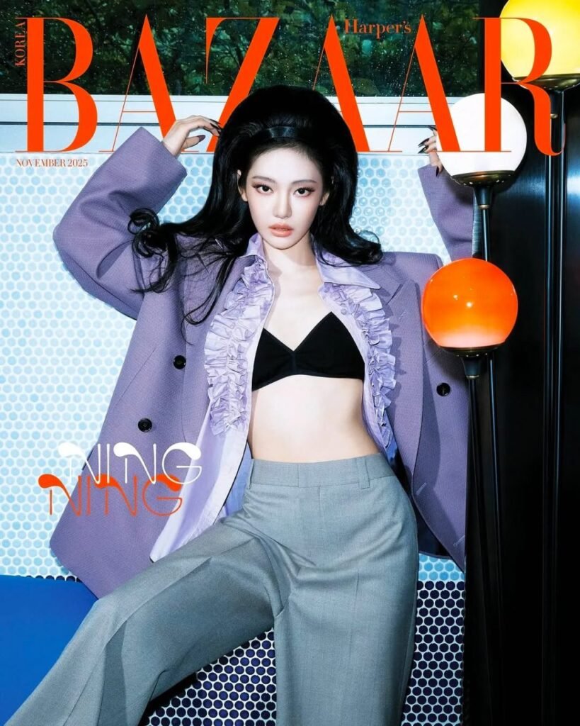 aespa Ningning Exudes Timeless Glamour and Bold Elegance on Harper’s BAZAAR Korea x GUCCI November 2025 Cover