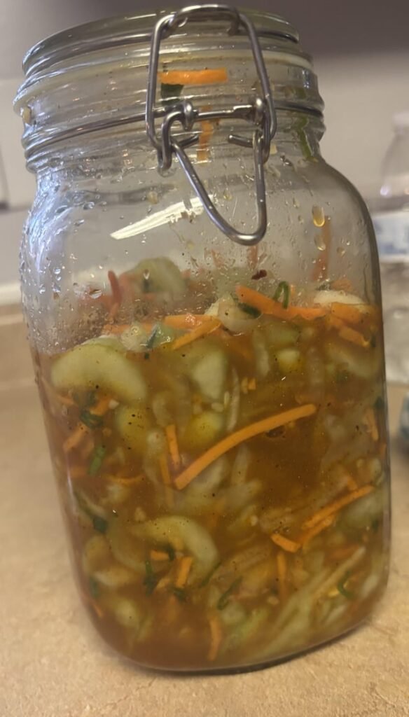 Attempting my first batch of cucumber kimchi