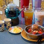 Best Bingsu combo. Chocolate-Strawberry Bingsu, Mango green ice tea, Butterfly pea tea.