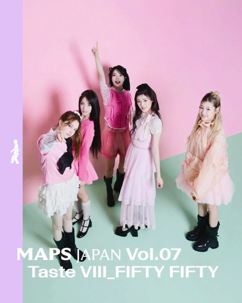 FIFTY FIFTY’s Winter Reinvention: Inside MAPS JAPAN Vol.7, Where Minimalist Tailoring Meets Cinematic K‑Pop Glamour