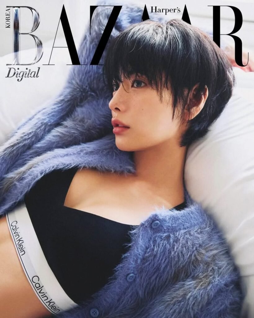 Winter’s Quiet Flame: Nana and Calvin Klein Rewrite Minimal Sensuality for Harper’s BAZAAR Korea’s Digital Future