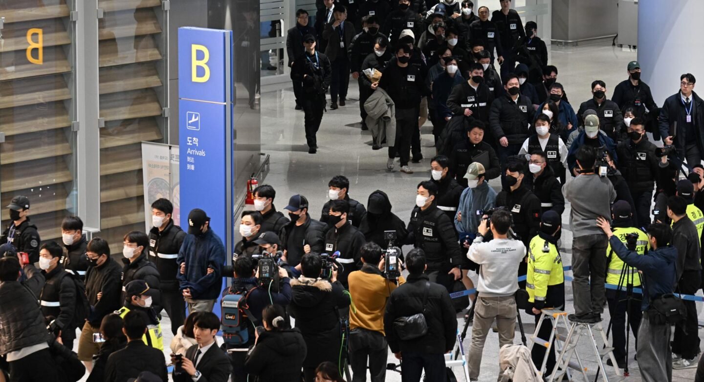 73 S. Koreans detained in Cambodia over alleged scam crimes return home to face probes