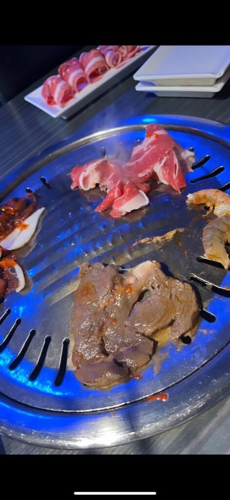 Korean bbq beef, shrimp, and octopus