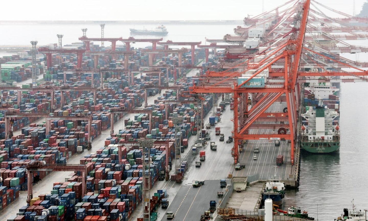 Exports jump 29% to record Feb. high on surging chip demand