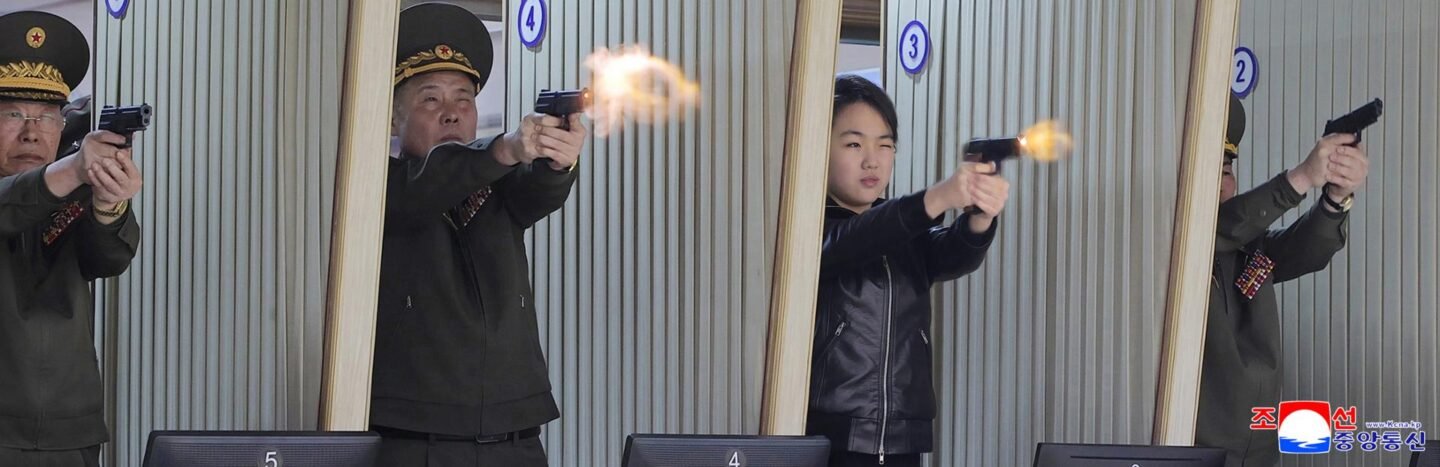 N. Korea’s Kim, daughter test pistols together at munitions factory