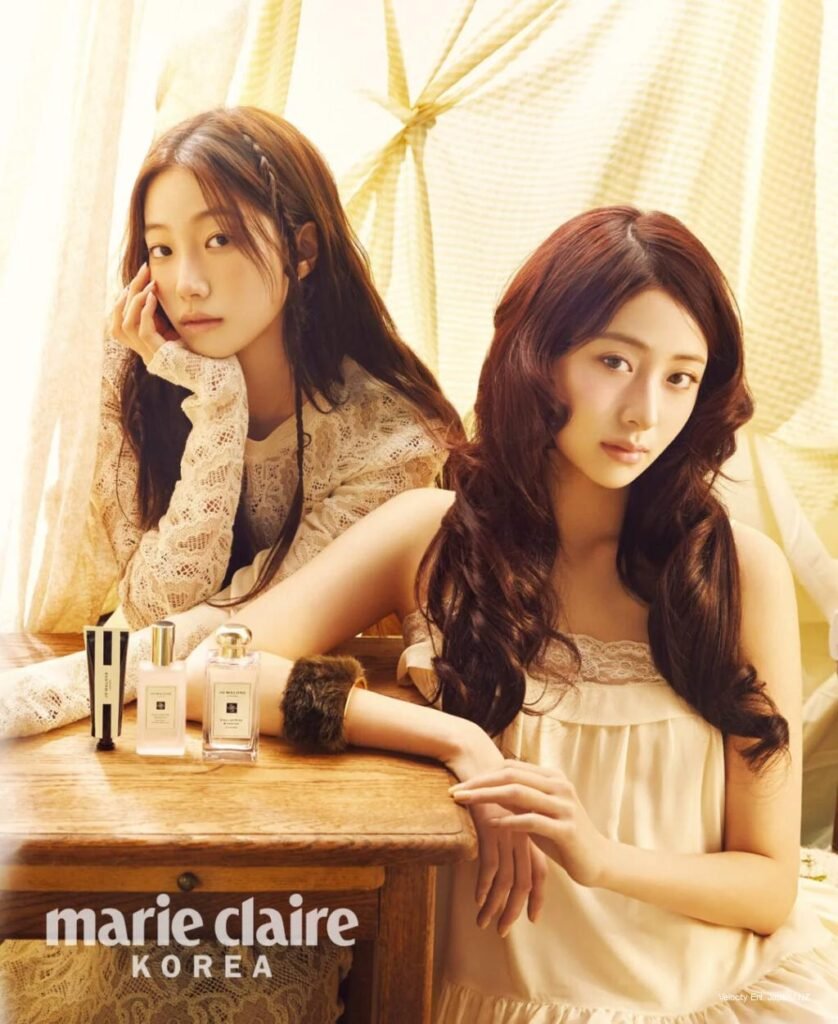 The Grace in Motion: LE SSERAFIM’s Huh Yunjin & Kazuha for Marie Claire Korea x Jo Malone London