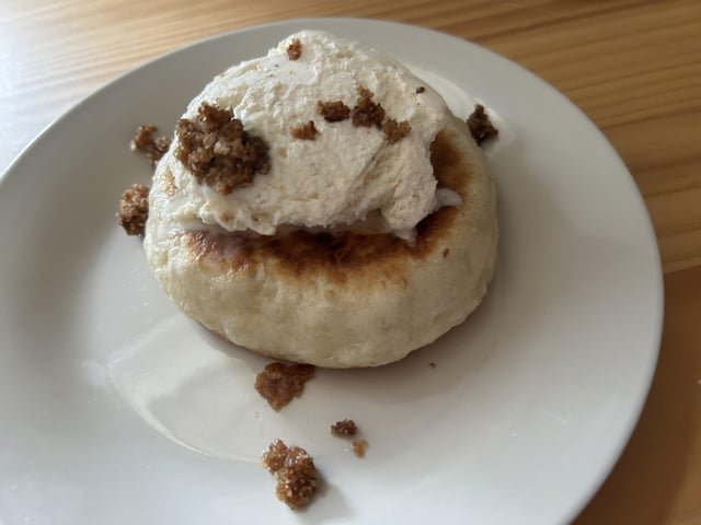 Hotteok 호떡 with Vanilla Ice Cream!