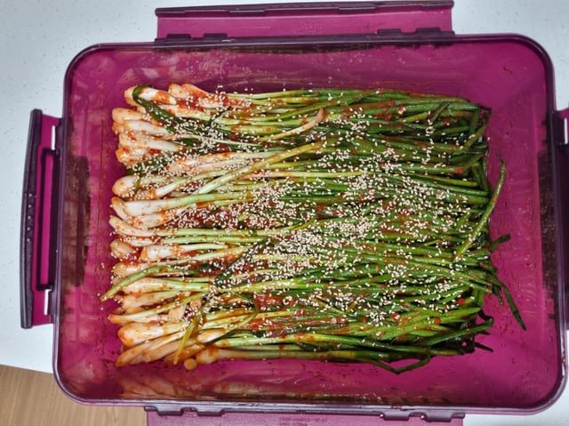 Homemade pa(Green onion)kimchi