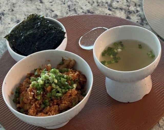 Kimchi Fried Rice for Breakfast