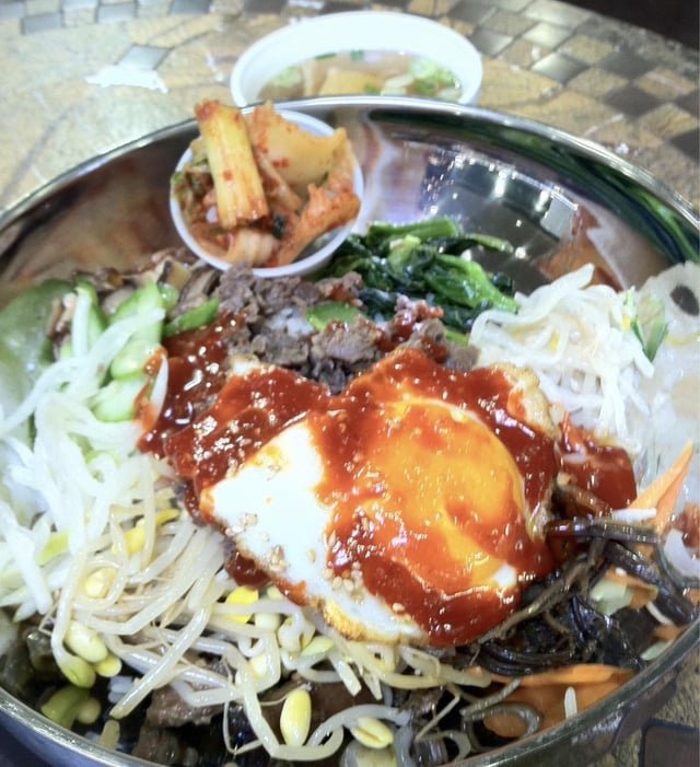 I had bibimbap at a local Korean market, it really hit the spot.