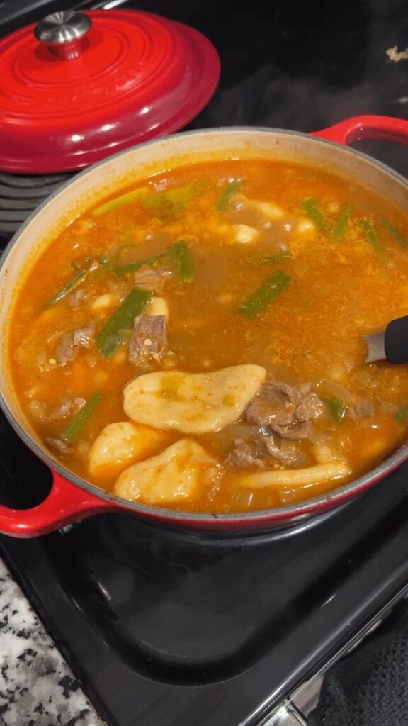 Spicy beef soup