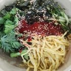 Bibim noodles + egg kimbap