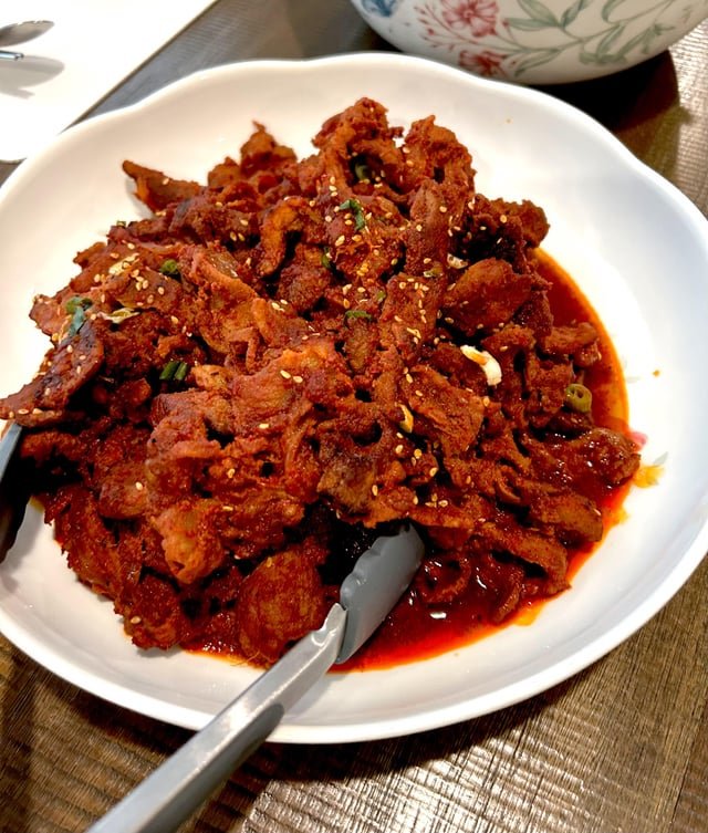 Jeyuk bokkeum that was actually spicy