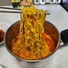 2AM. Shin Ramyun Gold, multigrain rice, and kimchi. This is technically dinner.