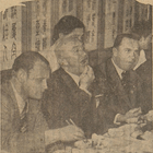 ‘Hitler’s right-hand man’ Richard Foerster and Nazi editor Peter Winkelnkemper enjoy Korean cuisine and kisaeng entertainment at a Seoul press banquet, May 11, 1939