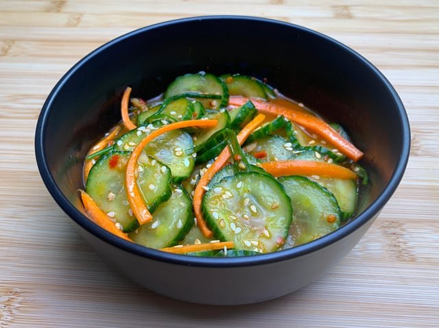 First try at Oi Kimchi.