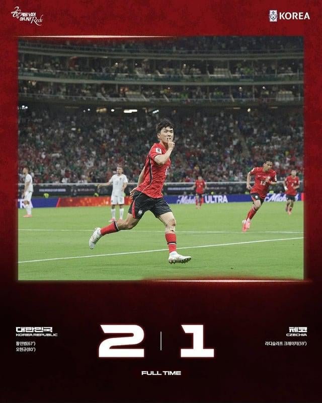 Korea defeats Czechia 2–1 in World Cup opener!