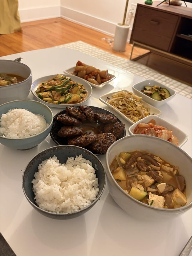 More homemade dinner ft tteokgalbi