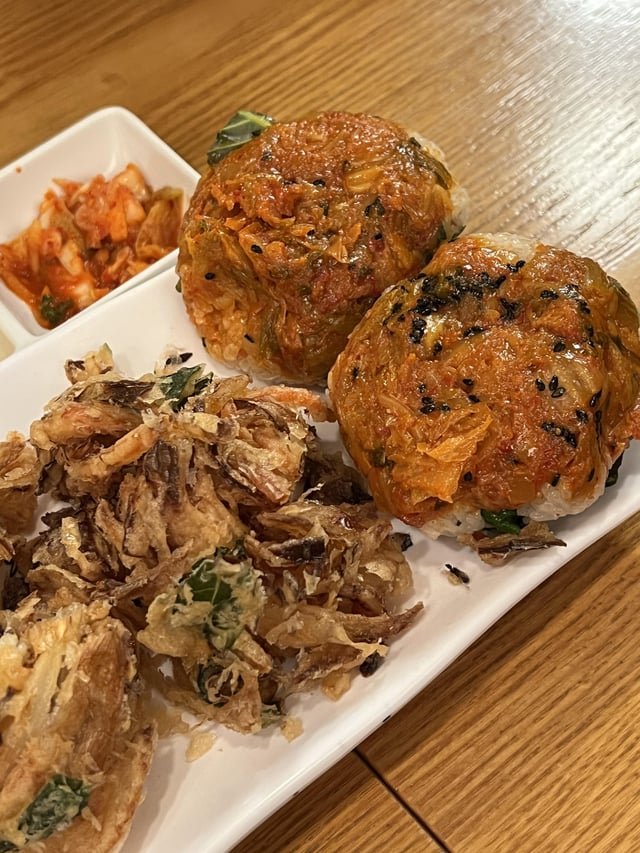 Kimchi rice balls