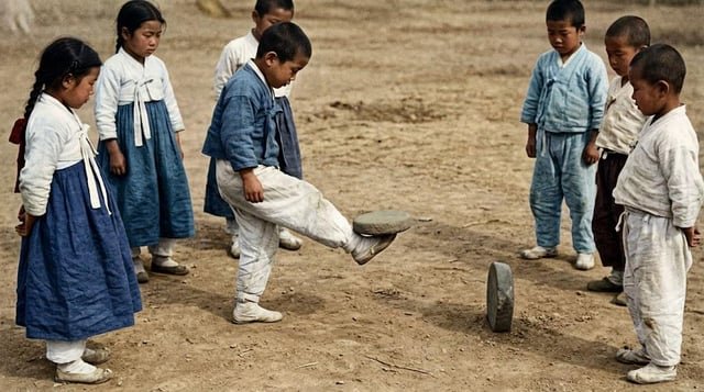Among Korean traditional games, there’s one called ‘Bisukchigi.’ Do you remember it?