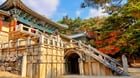 Bulguksa Temple blanketed in autumn colors