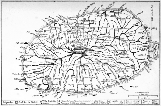 Map of Jeju Island in the Korea Strait (1894)