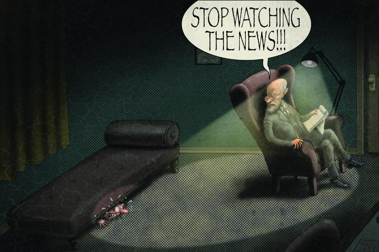 Psychiatrist tells patient stop watching news