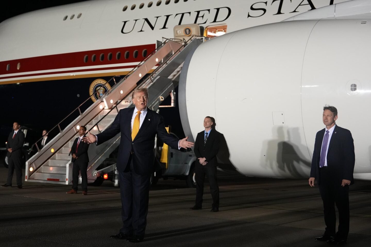 Trump says his plane faced ‘greater risk’ in secret flight change