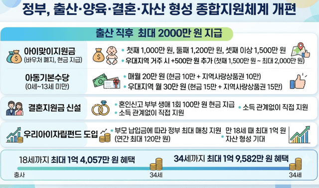 Government Unveils Financial Support Packgage for Youth and Parents, Totalling Up to 196 million KRW ($142K USD) Over 34-Year Lifespan. Applies to Individuals Born After July 1, 2027