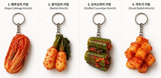 How about a Korean kimchi keyring?